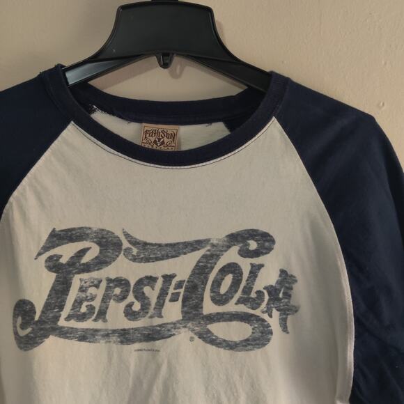 Vintage Fifth Sun Pepsi Co. T-Shirt Mens Large Short Sleeve Y2K White / Navy - Picture 2 of 8